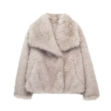 Women's Winter Fashion Temperament Style Wind Artificial Fur Coat