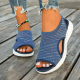 Summer New Large-Size Fashion Thick-Bottomed Flying Weaving Outside Wearing Fish-Mouthed