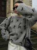 Autumn New Sea Horse Hairy Bow Sweater Woman | Warm Comfortable Fashion Trend Out Of The Street Daily