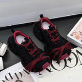 Drill Full Of Stars Old Dad Shoes 2025 Spring And Autumn New Thick Bottom Height Full Of Diamonds In The Tide Of Net Red Casual