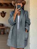 Sheintemu Autumn And Winter Western Wind Long Sleeve Collar Sweater