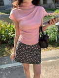 Xixi 13 Lines 2025 Spring New High Waist Half Skirt A Word Bag Hip Short Skirt
