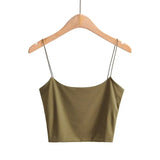 Zingj New INS Short Slim U-Collar Double Belt Suspender Tight Sexy Elastic Blouse