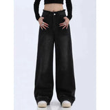 Vintage Dark Wash Patchwork Wide Leg JeansOutfit