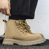 Zingj Martens Couples Fall 2024 Short Boots Fashion Ready Large Yellow Boots British Style Work Boots