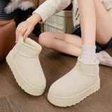 Boots Women Thicken 2025 Winter New Thick Bottom Anti-Slip Warm Cotton Boots Skins One Short
