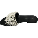 2025 New Cool Drag Temperament Female Summer European Pearling Princess Wind And Toe Type Flat-Bottom