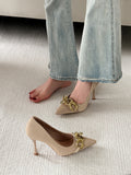 Color Fine Heel High Heels 2025 New Spring And Summer Small Sharp Head Niche Design Temperament Women Singles