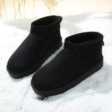 With Thick Thick Snow Boots Women Thick Bottoms To Keep Warm Winter Cloth Round Cotton Shoes