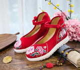 Zingj Increase High Slope Heel Embroidered Cloth Shoes Women Casual Cloth Shoes Single Shoes High