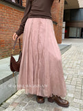 Xixi 2025 Autumn New White Standard Temperament 100 Folded High-Rise Half-Body Dress French Dress Dress Dress
