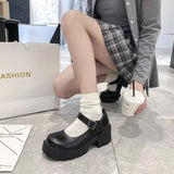 And Summer 2025 JK Uniform Shoes To Increase The Thick Bottom Of The Student Mary Jane High-Heeled Retro Single Shoes