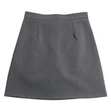 Color High-Rise Thin Suit Half-Body Skirt Summer Basic Anti-Walking A-Word Ass Short Skirt