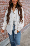 New Ins Ladies Autumn Winter Jacket Casual Twist Knit Double Pocket Shoulder Cuff Buckle Coat-Outfit