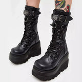 And Martin Boots 2025 New Large-Size Punk Style Handsome Mid-Sleest Boots