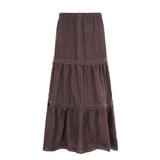 Brown High-Rise Slim Skirt 2025 Layer Sense A Skirt Simple New Medium And Long