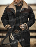 Autumn And Winter Men's Coat Velvet Jacket Multi-Pocket Zipper