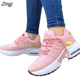 Women's Large Size Tennis Casual Shoes Increase Fashion Thick-soled Sneakers Light Vulcanized Socks Air Cushion Breathable