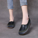Soft-Soled Leather Single Shoes Spring New Sen With A Foot Pedaled Shoes Leather Flat Women's