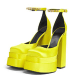 Summer Chunky Heel Hollow SandalsOutfit