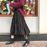 Skirts Women Mesh Lovely Elegant Teens Ulzzang Chic Ruched Club Romantic High Waist Elastic Korean Style College