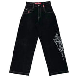Printed Baggy Jeans For Men's 2K Casual Wide-Legged