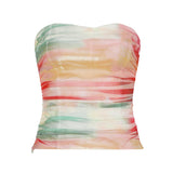 Holiday Fenghai Island Shell Print Shoulder Repair Braid Vest Hot Girl Sexy Tight