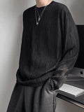 Men's Textured Long Sleeve Tee- Outfit