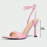 Women's High Heels Pure Color Sharp Tip Fine High Heels Spring And Summer Fashion Night Party Light Pink