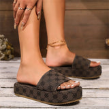 Slippers Women Wear Round Head Small Plum Flowers Light Word Women's Slippers Womens