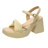 Zingj Women Summer 2023 Fashion Casual Platform Bottom With Skirt High Heel Thick Heel Shoes A Word With Beach Shoes