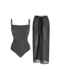 2025 New Swimsuit Two Sets Of Holiday Bikini Beach Sexy Bikini Conjoined Conservative Swimsuit