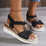 Thick-Solled Sandals 2025 Summer New Waterproof Table Sandals Fashion Slope