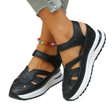 New Thick-Soled Sandals Hollow Breathable Sports Sandals Large Size Women's Thick-Soled Magic