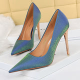 Shoes New Silk Women Pumps Stiletto Super High Heels 10.5 Cm Sexy Women Heels Plus Size Pumps Ladies Shoes Party