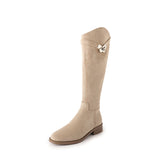 Zingj Comfortable Low Heel Boots 2023 New Oblique Temperament Girl Boots Are Versatile-Outfit