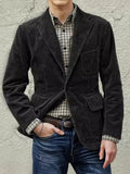 Men's Spring And Autumn Wicked Vest Pocket Splicing Design Design Jacket Solid Color Single-Clocked