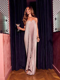 Women's Dress With Chest Pressure Folding Oversized Dress Sexy Dress 100-Fold Dress Woman