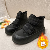 Velvet Warm Snow Boots Women 2025 New Winter Cotton Shoes Thick Head Bread Thick Bottoms With Short Cylinder