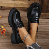 Wind Small Leather Shoes Women 2025 Spring And Summer Coarse Heel Leuff Shoes Pine Cake Thick Bottom Shallow Single Shoes Women