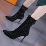 Boots Women's New Fashion Headposts In Autumn And Winter 2025 Zipper High-Heere Short Boots And Fashion Women's