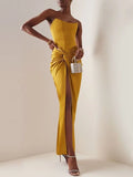2022 Autumn Women's French Sexy Sling Dress Dress High-End Open Skirt Dress