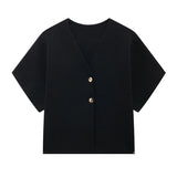 Women's Explosive Round-Neck Striped Open-Sleeved