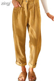 Autumn Casual Corduroy Pants Women's Loose Straight Loose Trousers for Women High Waist Pants New All-match