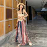 Zingj New Print Wide-Leg Pants Ethnic Snow Spinning Pants Bohemian Beach Pants