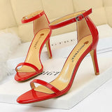 Shoes Super High Heels 11cm Women Shoes Patent Leather Woman Pumps Sexy Women Heels Stiletto Open Toe Ladies Shoes