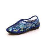 Zingj Shoes Flat Shoes Dance Shoes Summer Female Sandals Single Shoe Cloth Shoes Mesh Embroidered Hollow