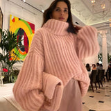 Winter New Sweater Knitted Jersey Women's Fluffy Long-Sleeved