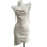Pure Collared Collared Sling Dress Woman's New Waist Temperament Design Small Babes