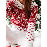 2025 New Wish Sweater Women's Christmas Snowflake Long-Sleeved Bottom Needle